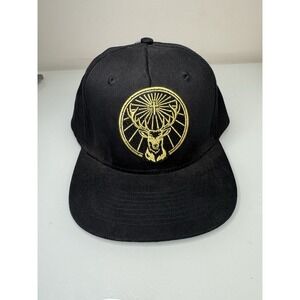 Jagermeister Jager Hat Cap Black Embroidered Logo Snapback Baseball
